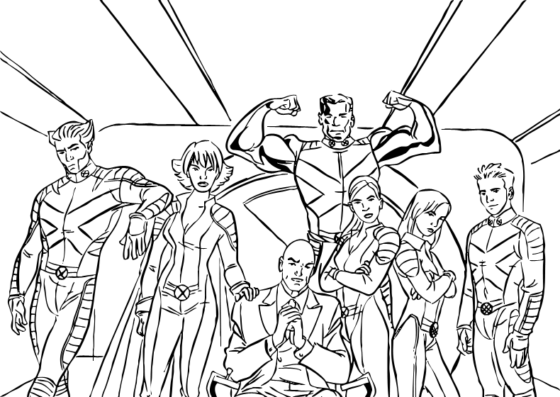 Dibujos de X Men para pintar, Los superhéroes de la escuela para ...